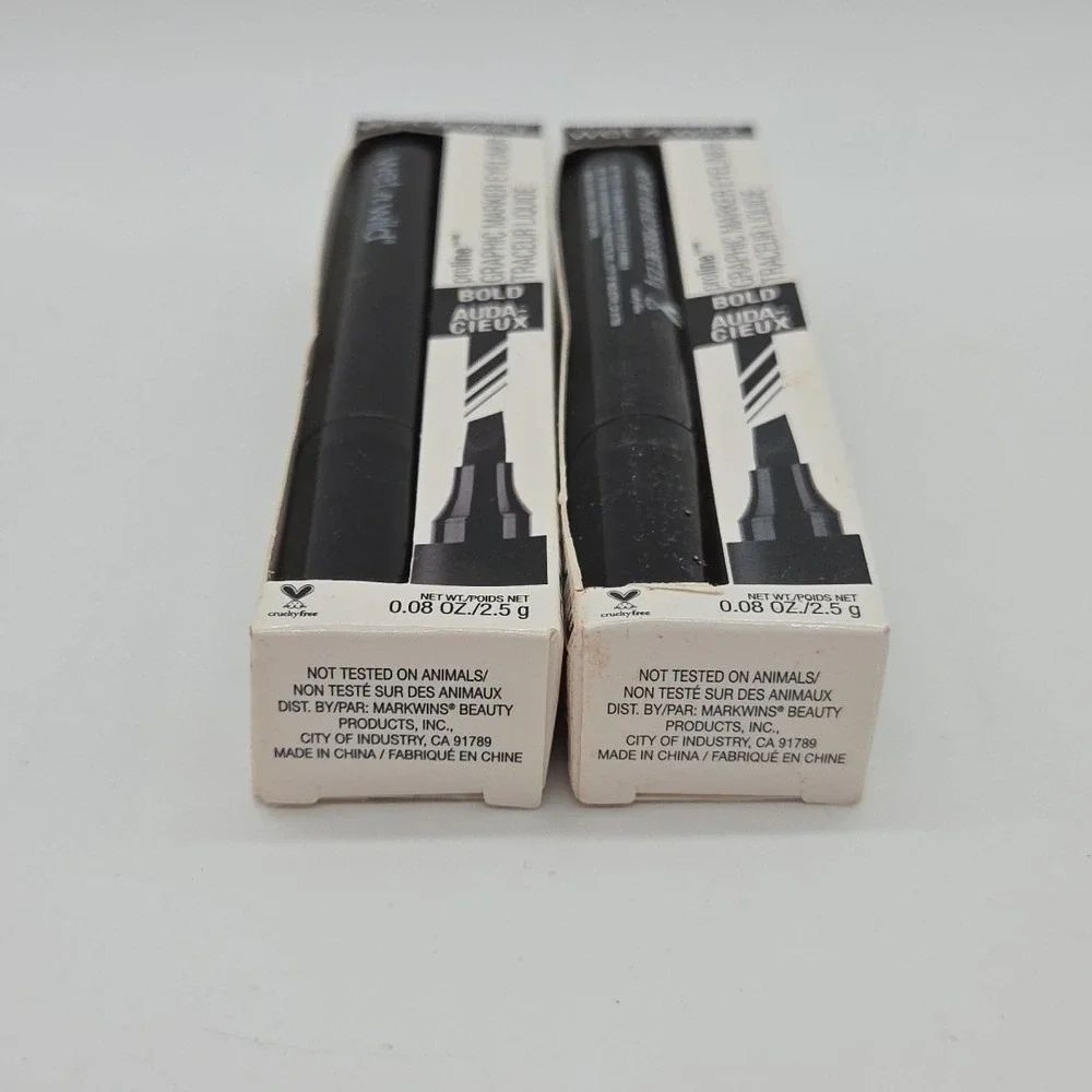 NEW Lot Of 2 Wet n Wild ProLine Graphic Marker Eyeliner #877 Jetliner Black